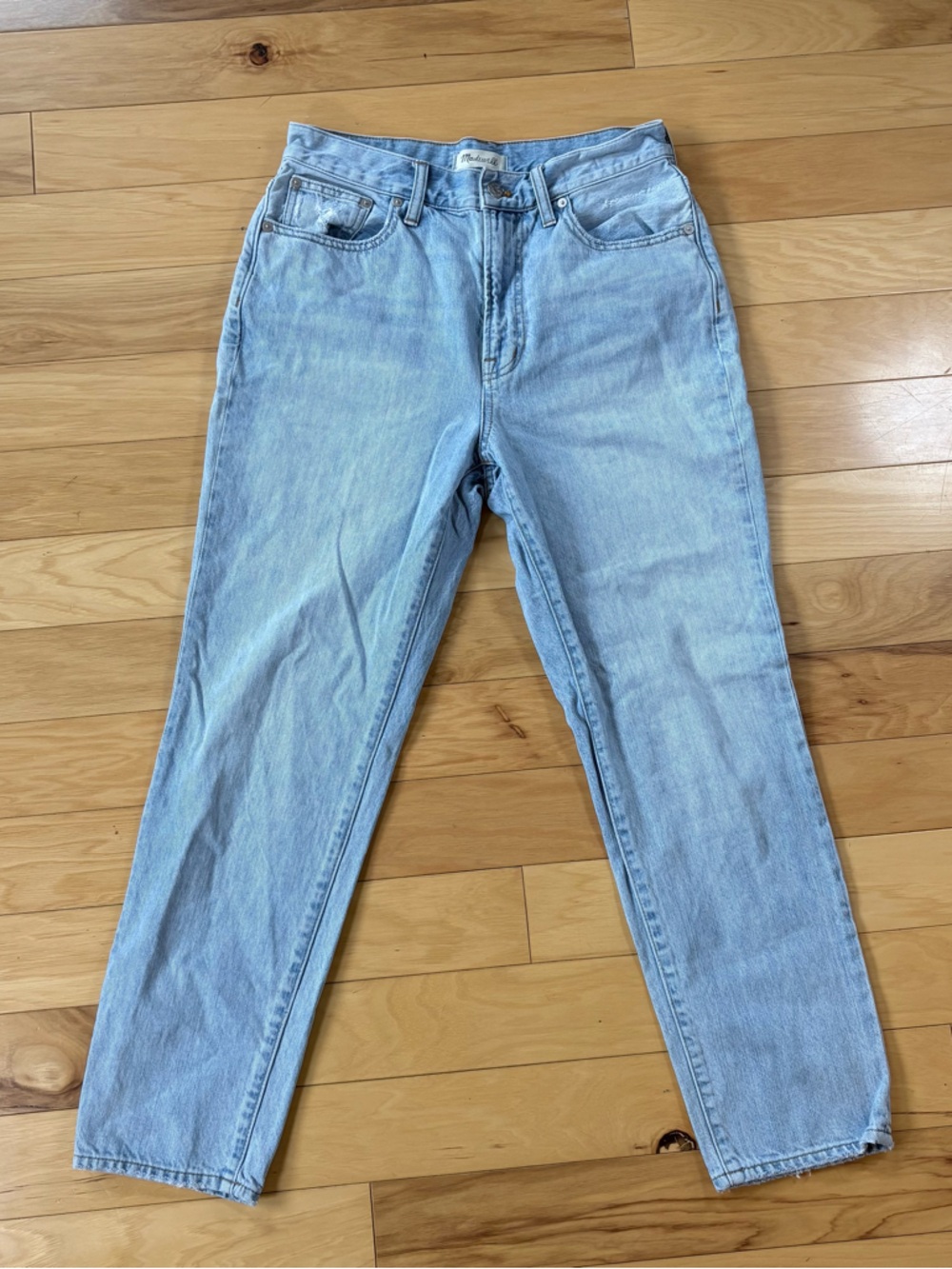Madewell Perfect Vintage Jeans Womens Sz 28 Light Wash Tapered High Rise Denim - Picture 5 of 10